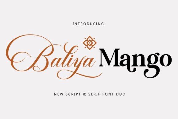 Baliya Mangon: A Dynamic Serif & Script Font Duo