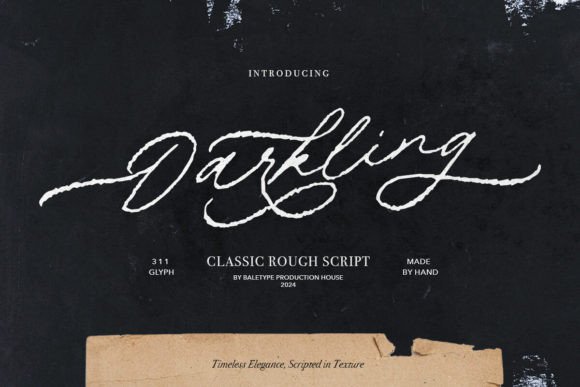 Darkling: The Wedding Script with a Natural, Dry Edge