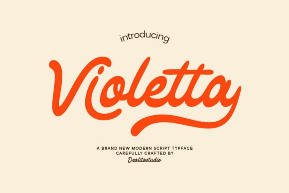 Discover Violetta: A Retro Script Font with Timeless Appeal