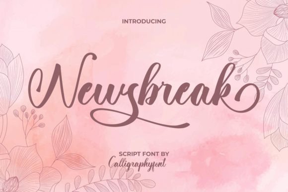 Newsbreak Font: Floral Elegance for Modern Branding