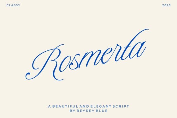 Rosmerta: A Vintage Script Font for Timeless Design