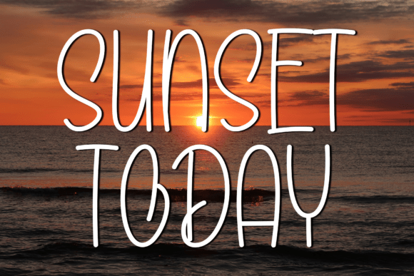 Sunset Today: The Handwritten Font for Modern Luxury